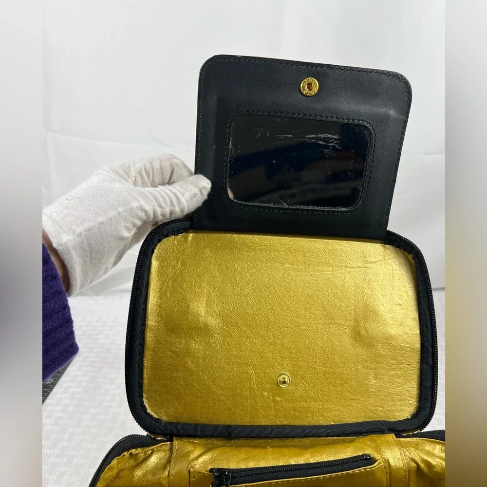 3195: Gianni Versace Baroque & Leopard Print Vanity Cosmetic Case